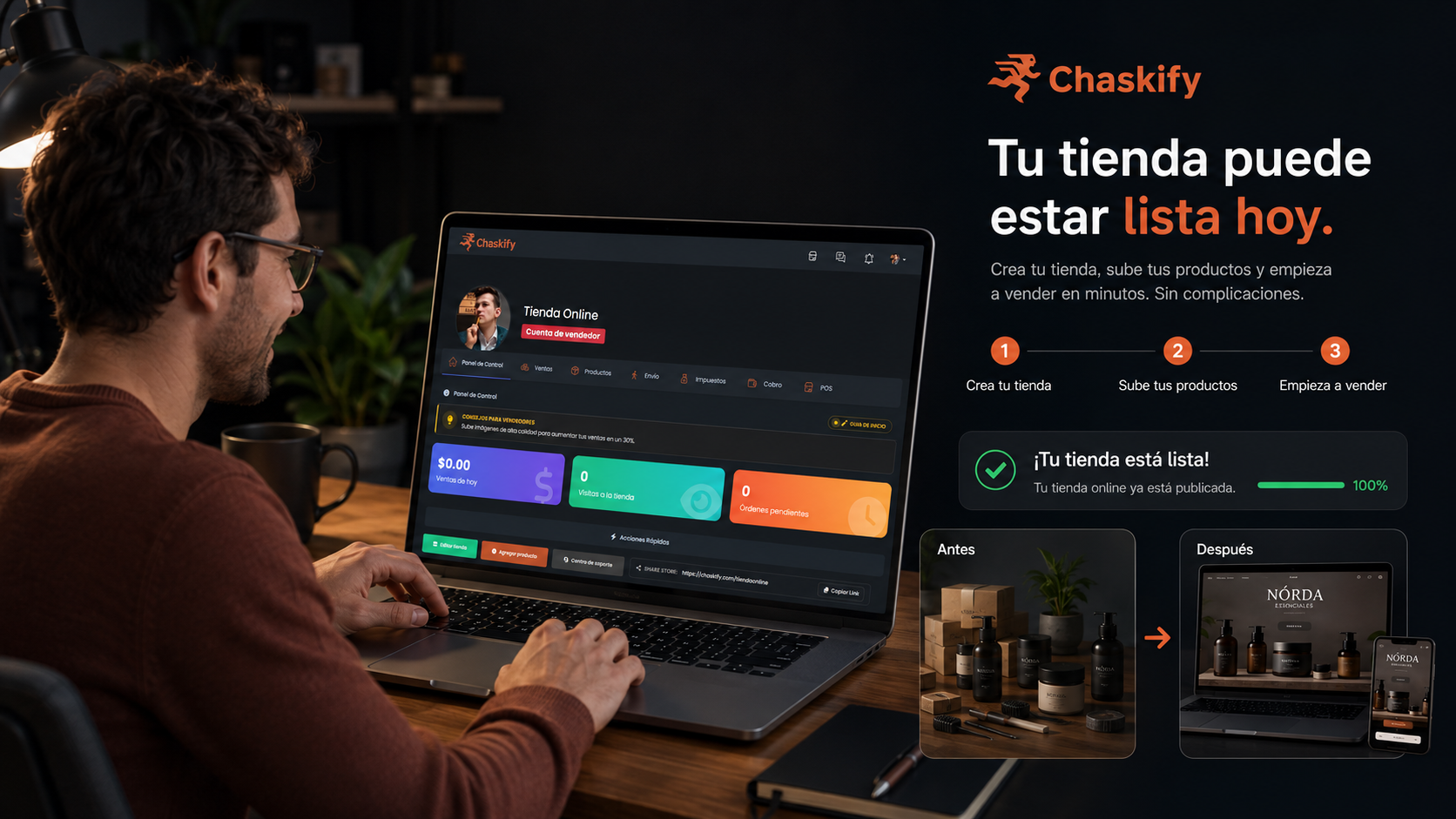 Dashboard de Chaskify for Business